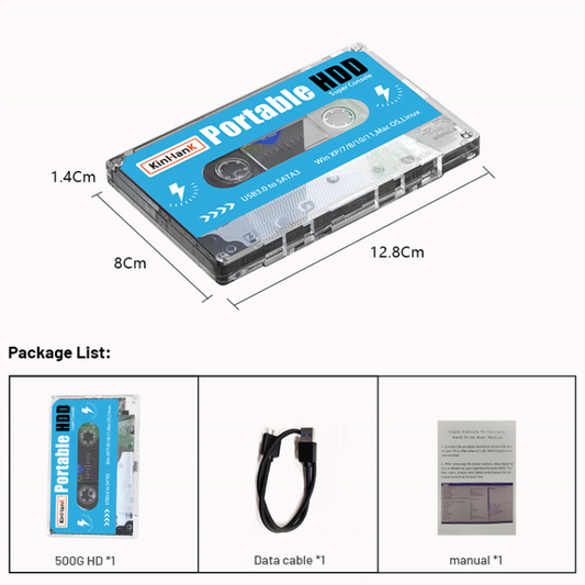 500GB Plug-and-Play Retro Gaming Hard Drive