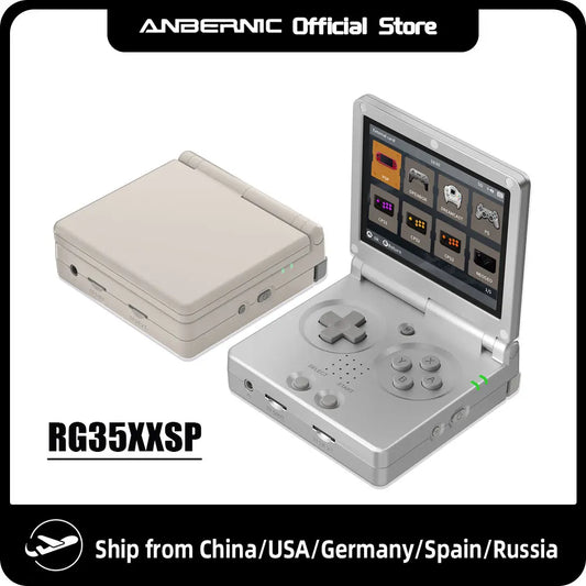 ANBERNIC RG35XXSP 35 IPS Screen Flip Handheld Console Linux System HDMIcompatible TV Output  64G 5500 Games Preinstalled